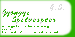 gyongyi szilveszter business card