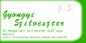 gyongyi szilveszter business card